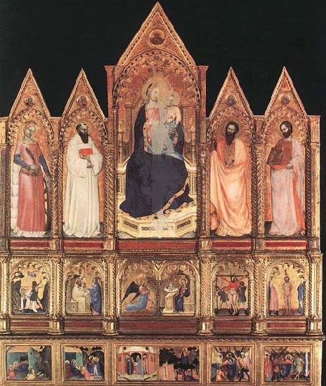GIOVANNI DA MILANO Polyptych with Madonna and Saints Sweden oil painting art